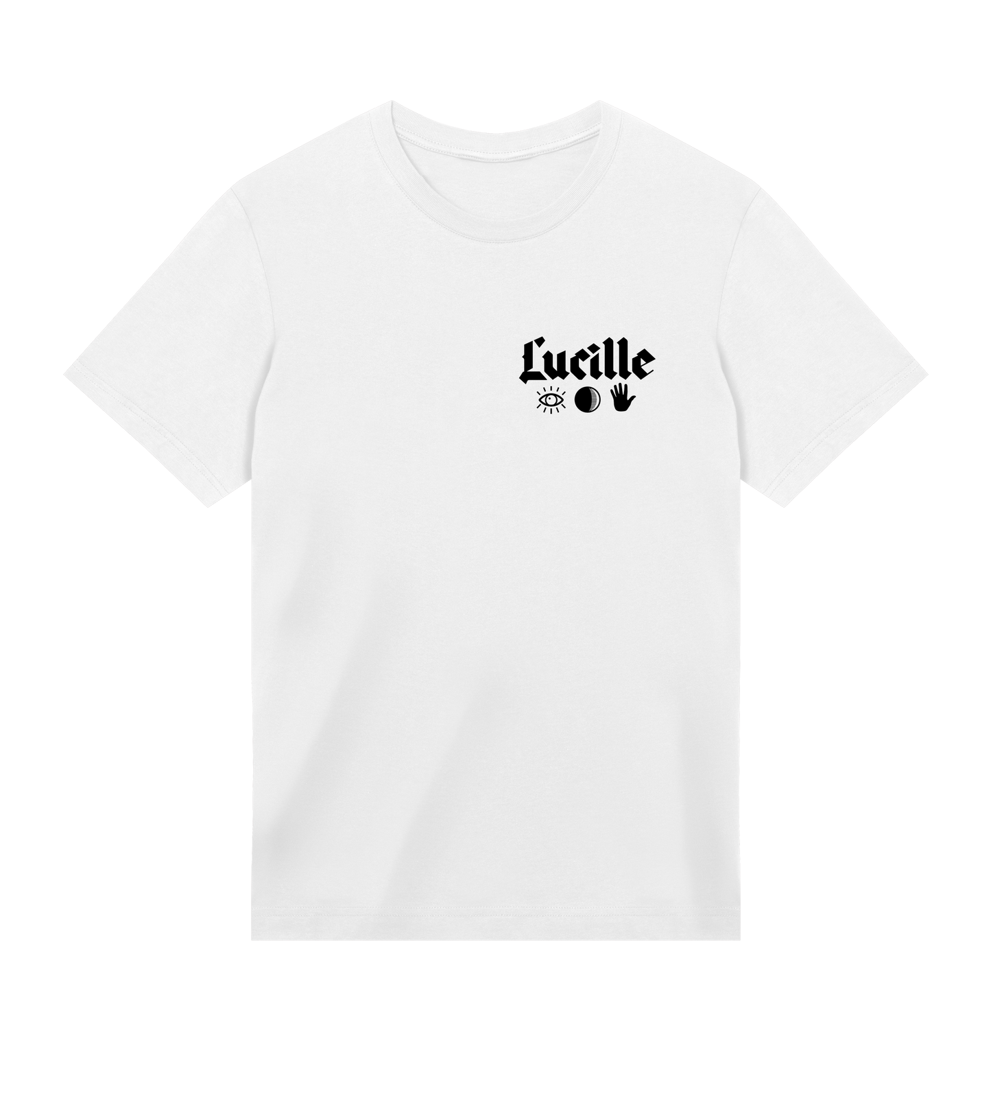 Lucille text & logo white